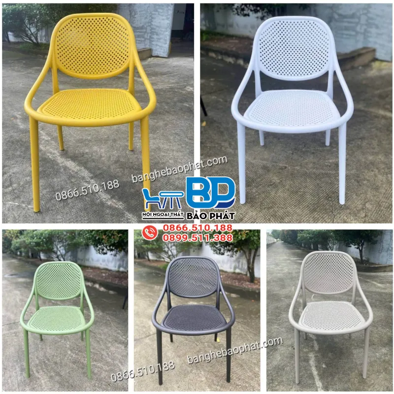 Ghế nhựa cao 40cm đa dạng màu sắc