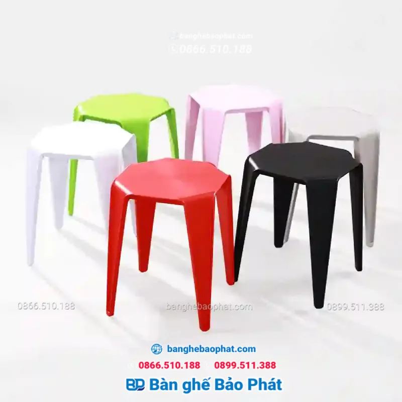 Ghế nhựa cao 40cm nhỏ gọn, sử dụng linh hoạt cho nhiều không gian