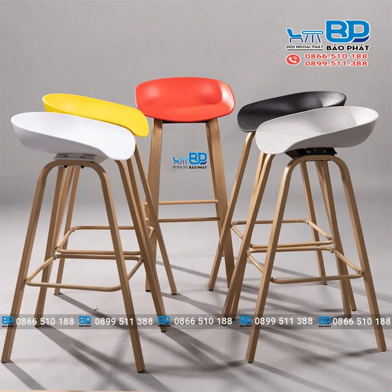 Ghế nhựa cao 80cm chân sắt 3020