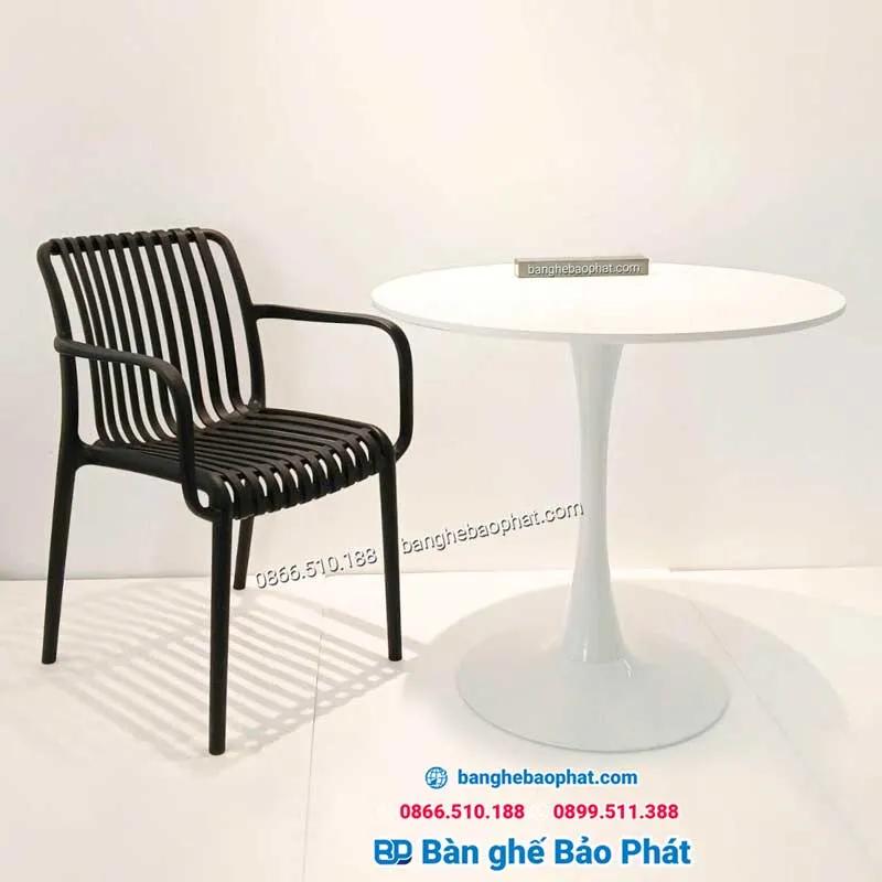 Ghế nhựa ngoài trời 3046-BP cao 40cm đơn giản nhưng tinh tế