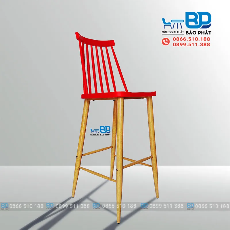 Ghế nhựa tựa lưng quầy bar 3044B