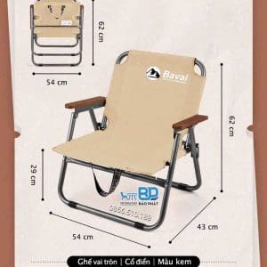 Bàn ghế Camping xếp gọn khung nhôm nhập khẩu 17 Kích thước ghế camping xếp gọn khung nhôm nhập khẩu