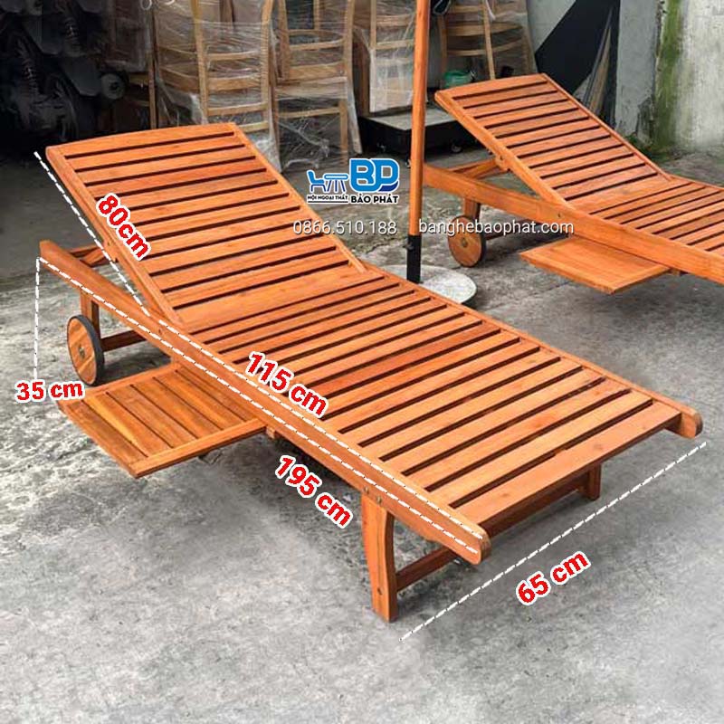 Kích thước của ghế hồ bơi