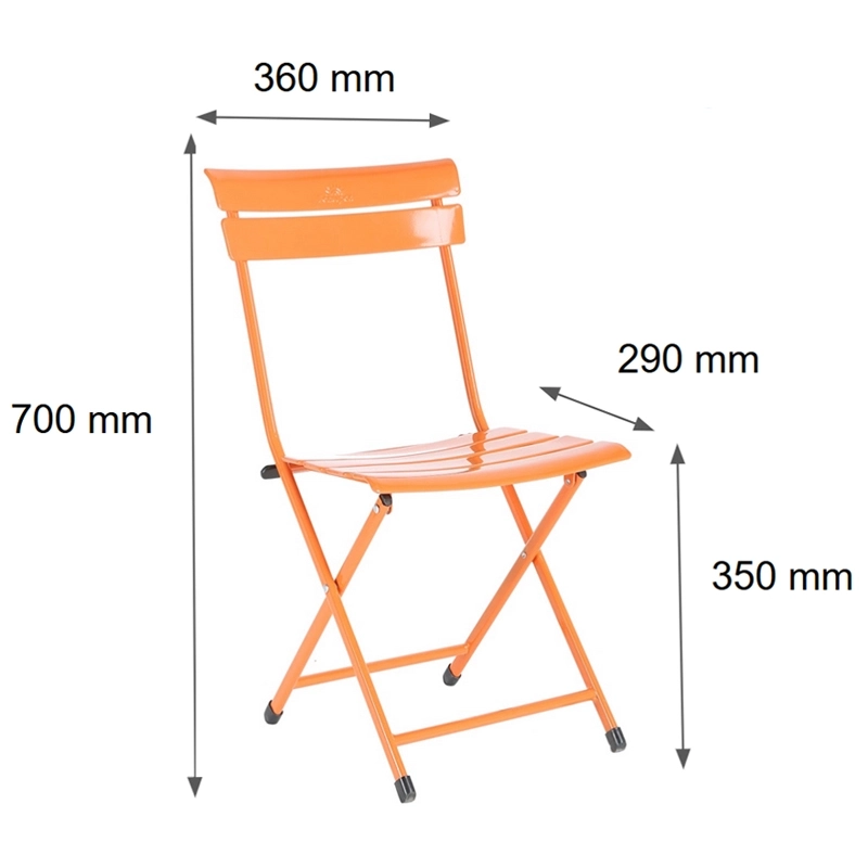 Bàn ghế sắt cafe mini xếp gọn 18 Kích thước ghế sắt cafe mini xếp gọn