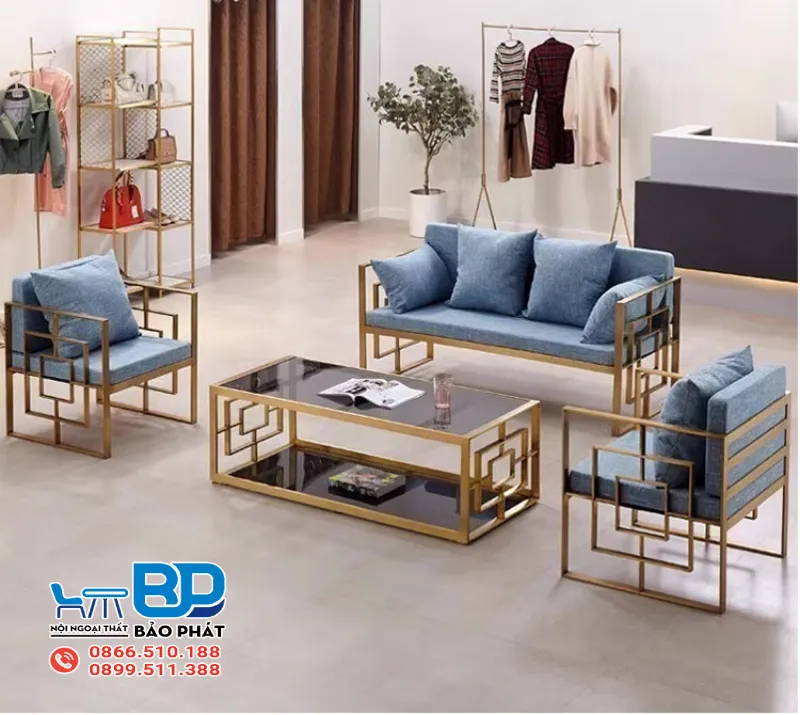 Sofa sắt hộp phòng khách thiết kế ấn tượng