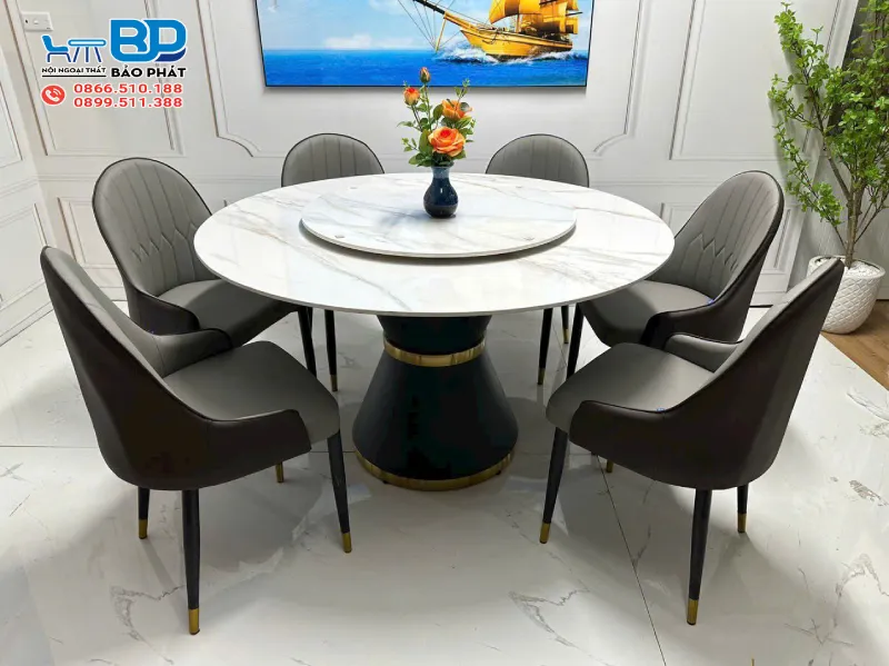 Kích Thước Bàn Ăn 6 Ghế Tiêu Chuẩn Là Bao Nhiêu? 12 Bàn ăn 6 ghế được làm từ nhiều chất liệu sẽ có kích thước khác nhau