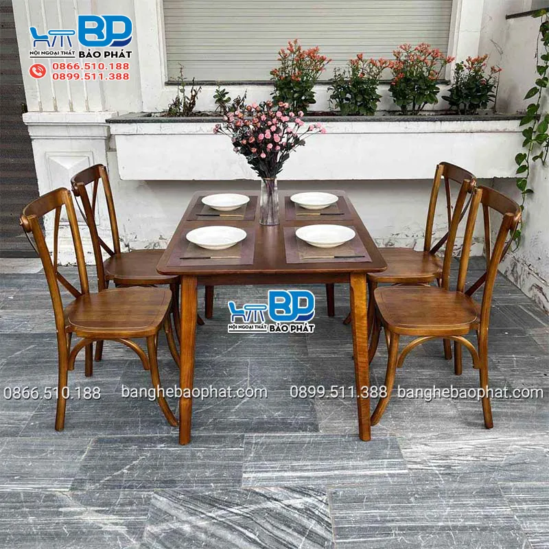 Bàn ghế gỗ phòng ăn