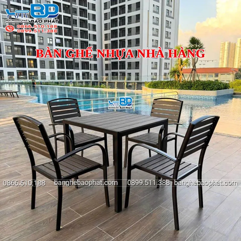 Bàn ghế nhựa nhà hàng cao cấp và giá tốt
