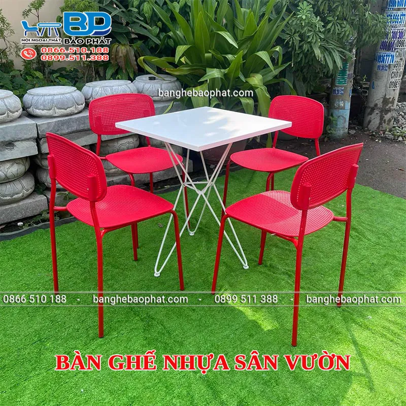 Bàn ghế nhựa sân vườn