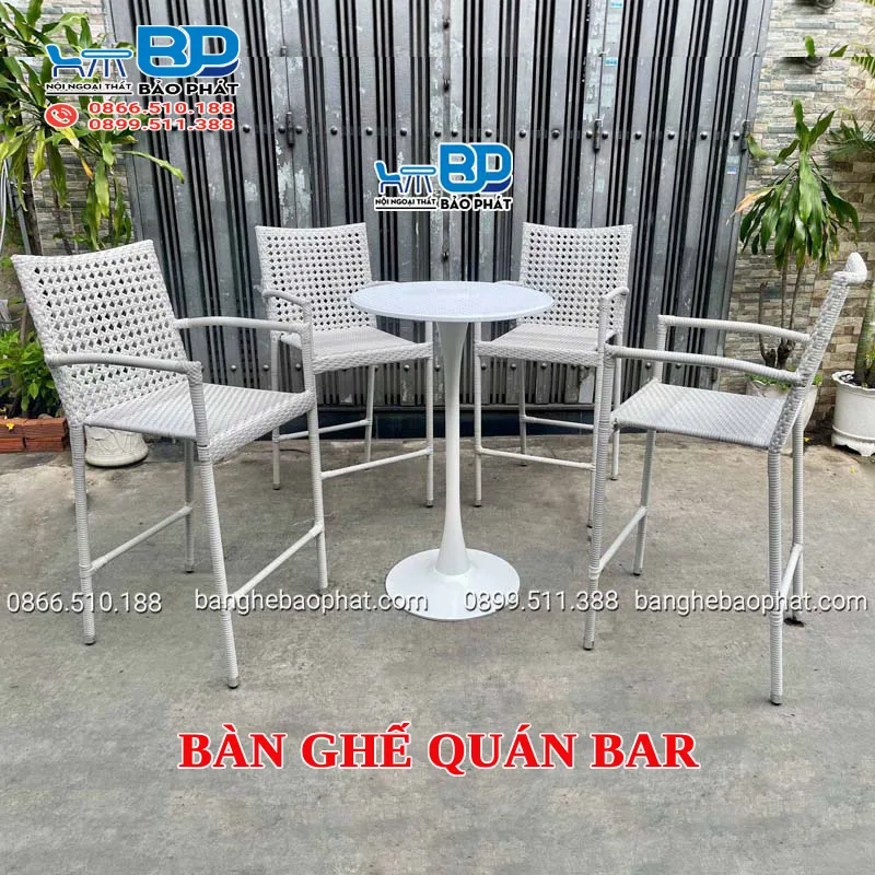 Bàn ghế quán bar bền đẹp giá tốt