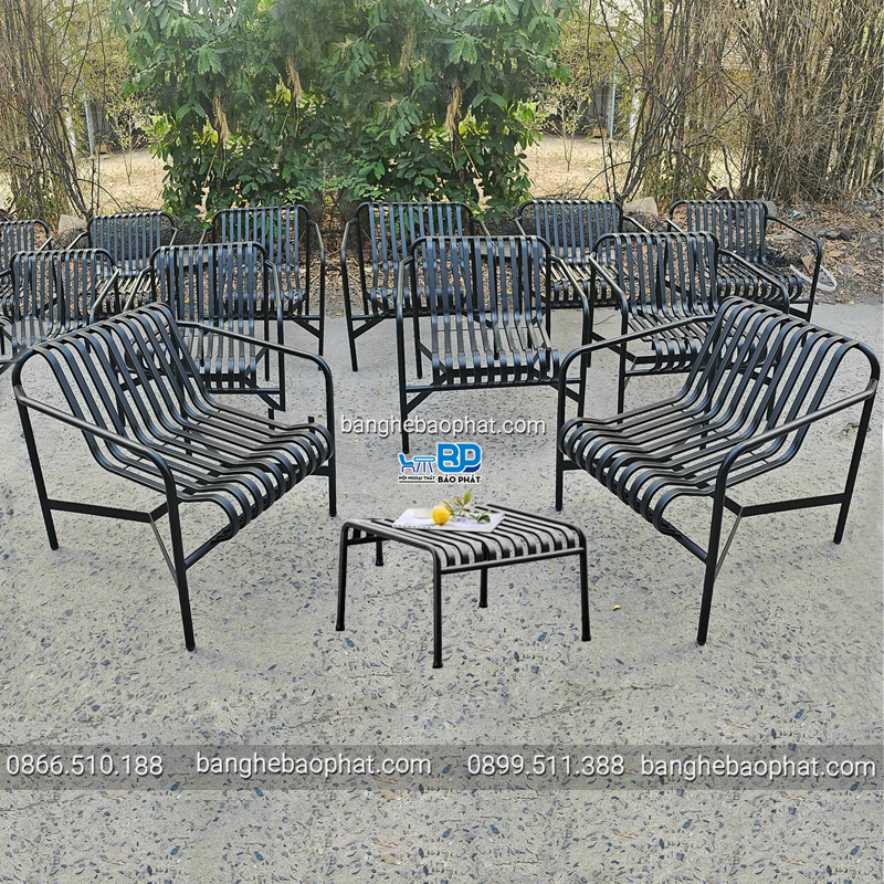 Bàn ghế sắt khách sạn ngoài trời