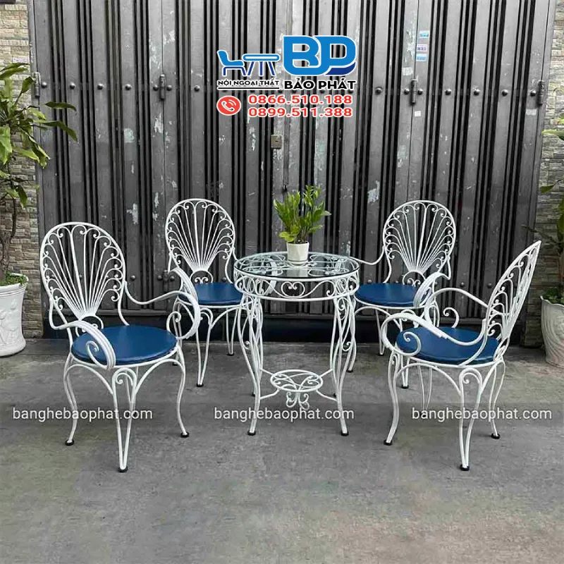 Bàn ghế sắt nghệ thuật