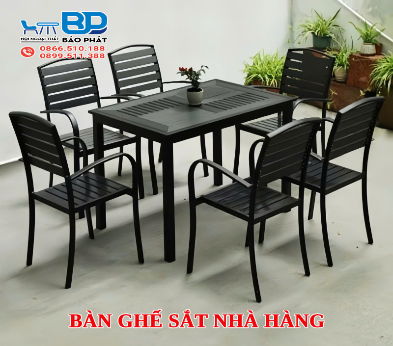 Bàn ghế sắt nhà hàng