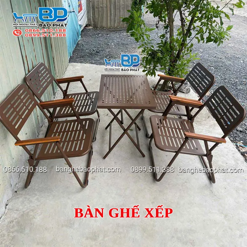 Bàn ghế xếp