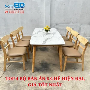 Top 4 bộ bàn ăn 6 ghế hiện đại, giá tốt nhất [timect]