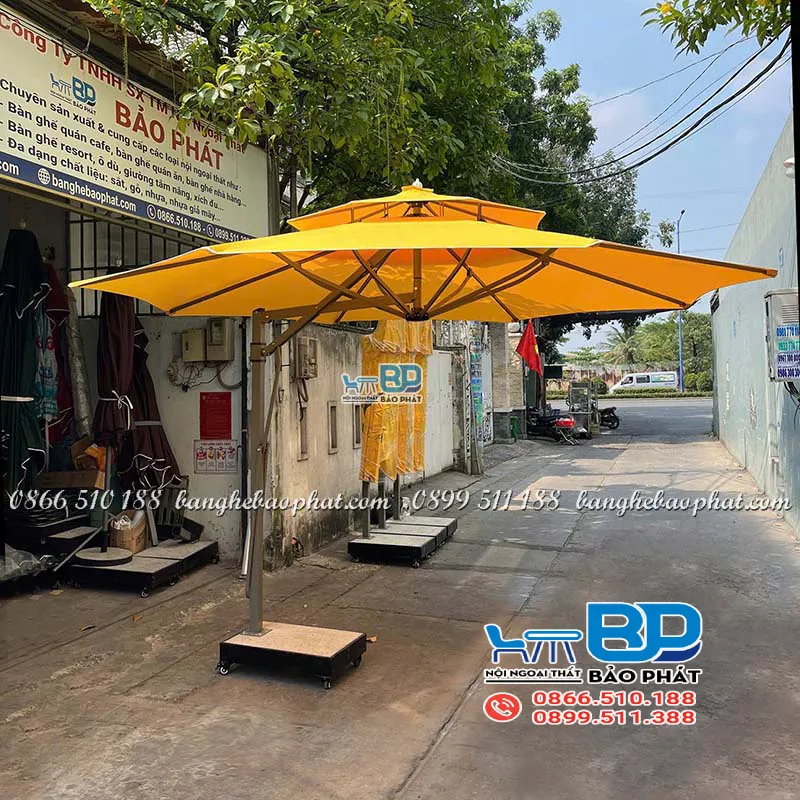 Dù che nắng ô tô 7 chỗ lệch tâm tròn loại lớn 3,8 mét