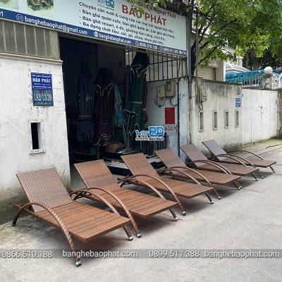 Ghế hồ bơi giả mây GHBBP032