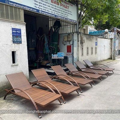 Ghế hồ bơi giả mây GHBBP032