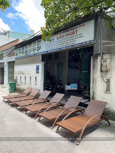 Ghế hồ bơi giả mây GHBBP032