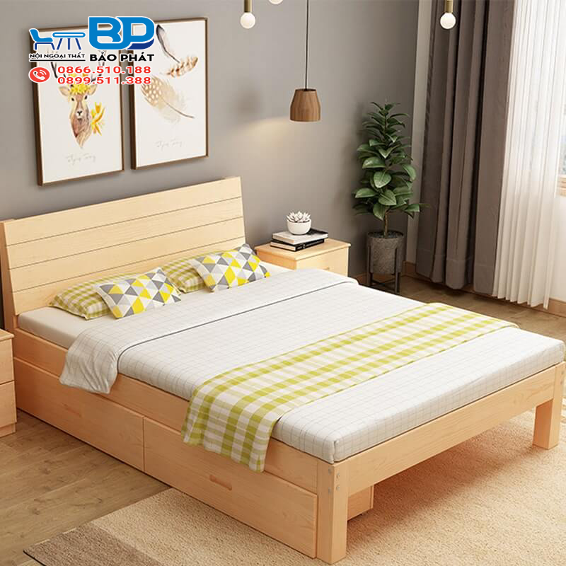 Gỗ Thông là gì? Đặc điểm, Ưu nhược điểm và Ứng dụng của gỗ Thông 13 Giường ngủ bằng gỗ thông cao cấp