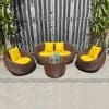 Sofa mây nhựa ngoài trời sofa trứng dây tròn tay to