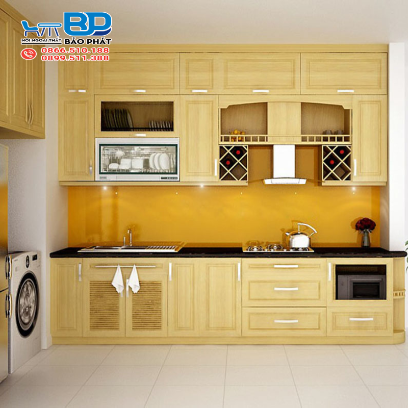 Gỗ Thông là gì? Đặc điểm, Ưu nhược điểm và Ứng dụng của gỗ Thông 15 Tủ bếp bằng gỗ thông