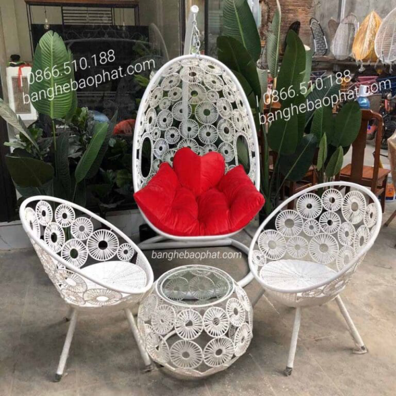 Xích đu trứng mây nhựa XDDBP002