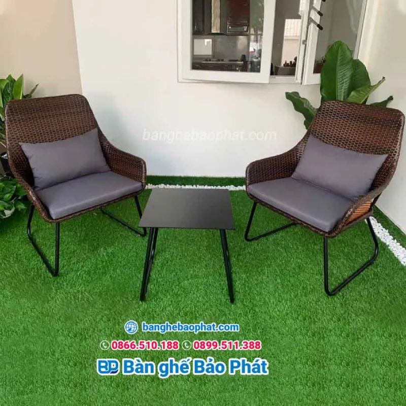 Bàn ghế cafe ban công ngoài trời BGBCBP006