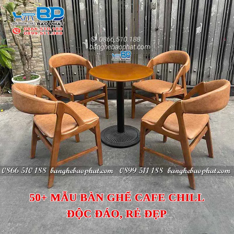 50+ mẫu bàn ghế cafe chill độc đáo, rẻ đẹp