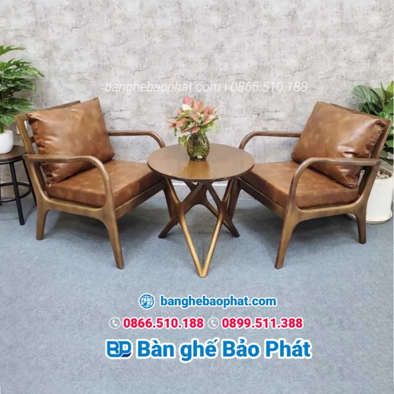 Bàn ghế gỗ phòng khách hiện đại, thiết kế ấn tượng, đẹp mắt