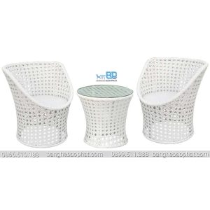 Bàn ghế nhựa giả mây ban công BGNGMBP070