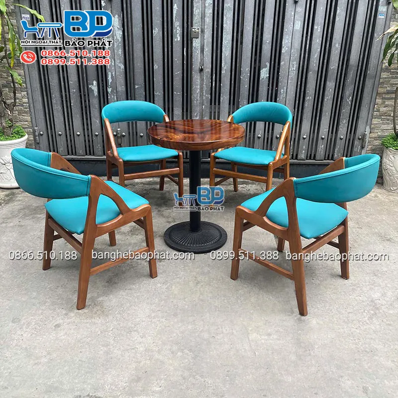 Bàn ghế phòng khách đơn giản bàn me tây ghế Bardon