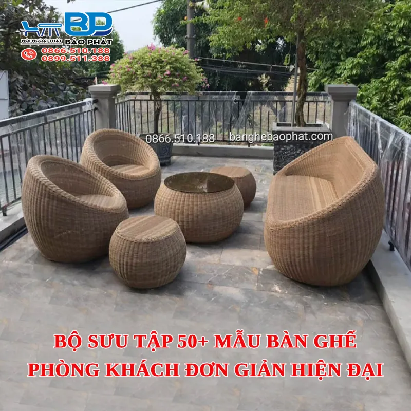 Bộ sưu tập 50+ mẫu bàn ghế phòng khách đơn giản hiện đại