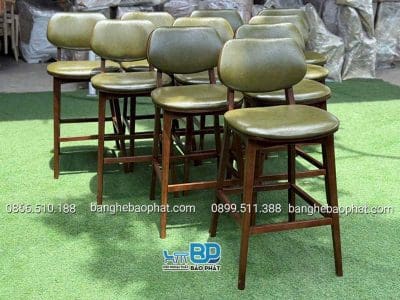 Ghế bar gỗ nệm PLC