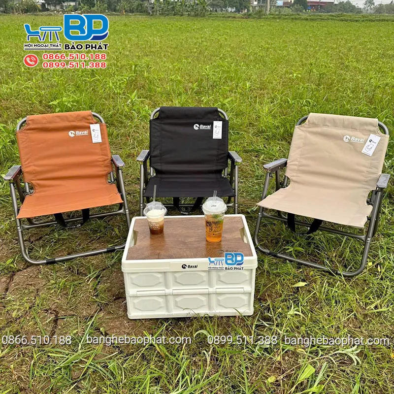 Ghế camping gấp gọn khung nhôm nhập khẩu