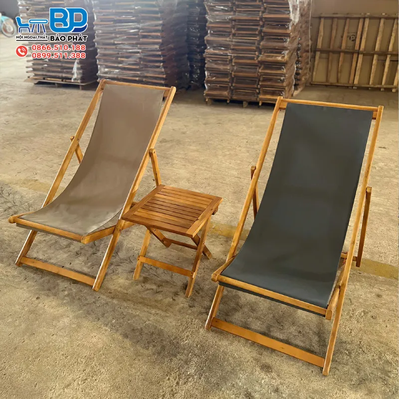 Ghế kết hợp võng khung gỗ chắc chắn