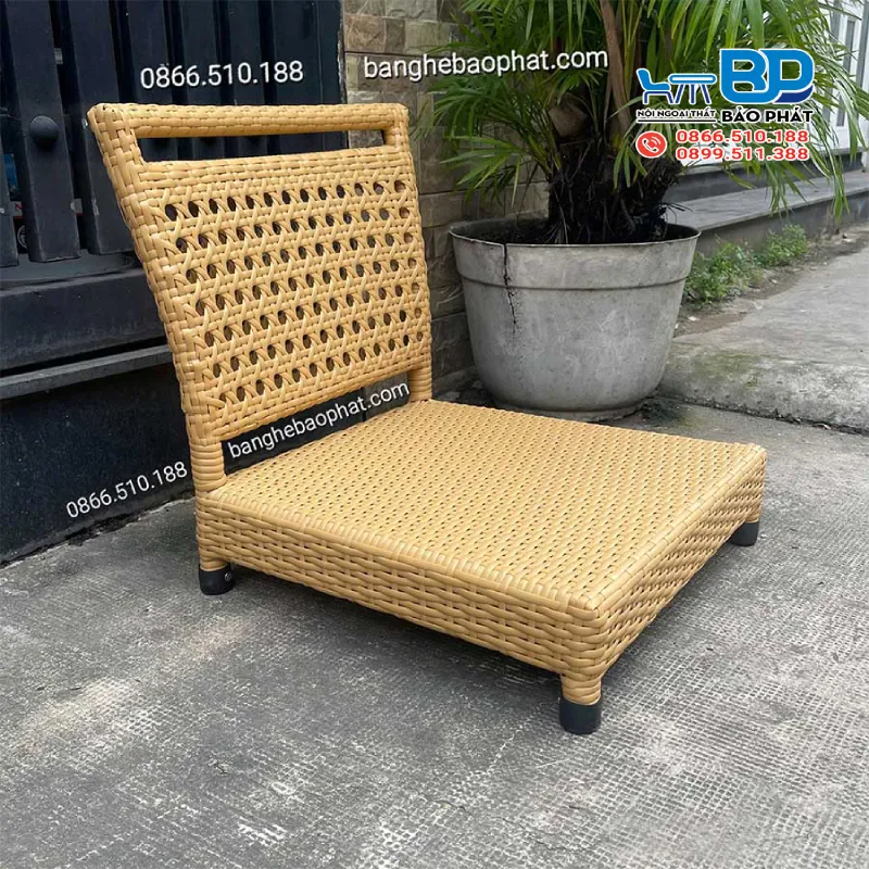 Ghế ngồi bệt có lưng tựa mang lại không gian nghỉ ngơi, thư giãn tuyệt vời