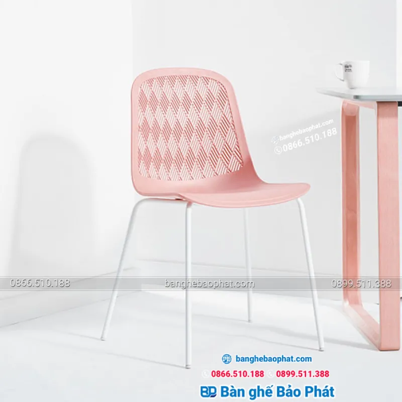 Ghế nhựa đúc ngoài trời chân sắt 3003A