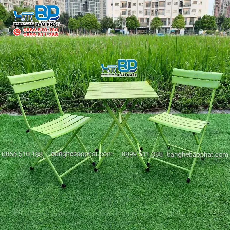 Ghế sắt thư giãn ngoài trời có thể xếp gọn