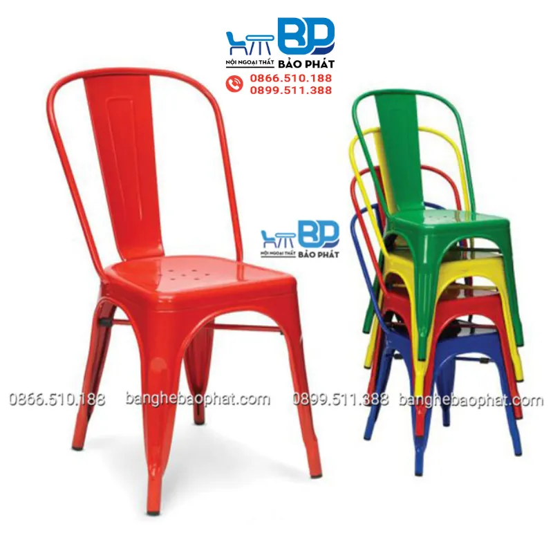 Ghế thư giãn ngoài trời bằng sắt có tựa lưng