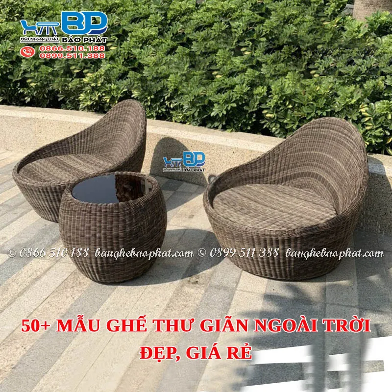 50+ mẫu ghế thư giãn ngoài trời đẹp, giá rẻ