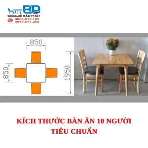 Kích thước bàn ăn theo phong thủy