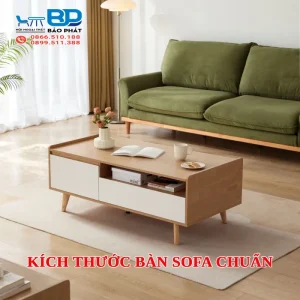 Kích thước bàn sofa chuẩn hiện nay