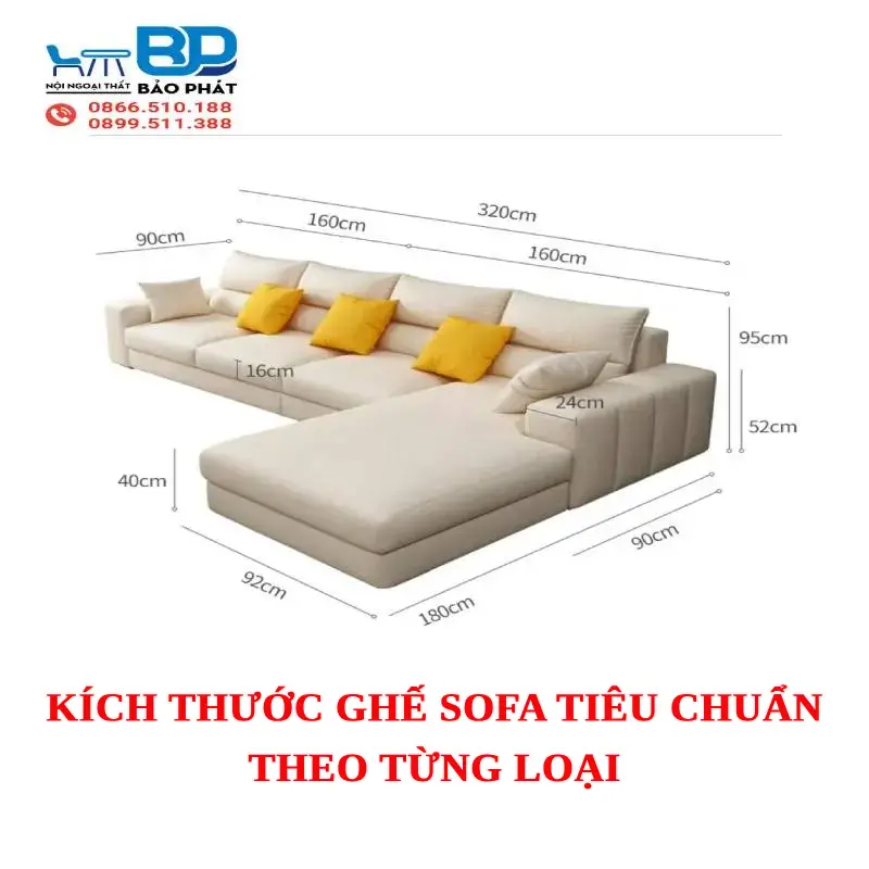 Kích Thước Ghế Sofa Tiêu Chuẩn Theo Từng Loại 9 Kích thước ghế sofa tiêu chuẩn theo từng loại