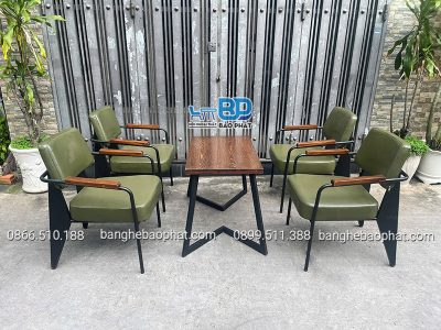 Sofa quán cafe khung sắt bộc nệm Sofa Napa