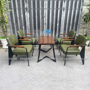 Sofa quán cafe khung sắt bộc nệm Sofa Napa