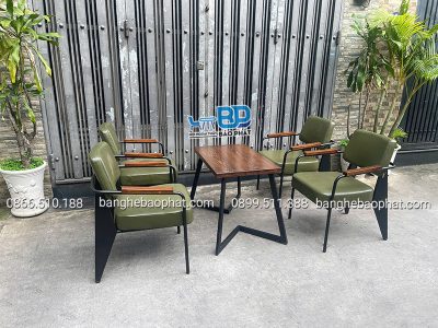 Sofa quán cafe khung sắt bộc nệm Sofa Napa