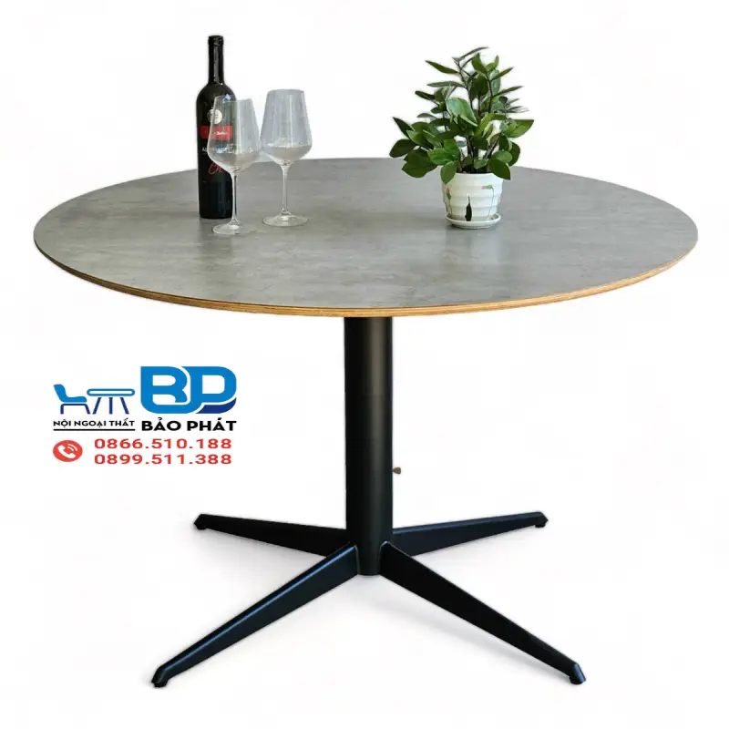 Kích Thước Bàn Cafe Tròn Tiêu Chuẩn Là Bao Nhiêu? 13 Bàn cafe tròn đường kính 120cm