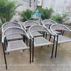 Bàn ghế đan dây dù BGDDBP001 11 Bàn ghế đan dây dù BGDDBP001