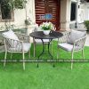 Bộ bàn ghế đan dây dù BGDDBP005 17 Bàn ghế đan dây dù BGDDBP005
